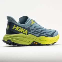 HOKA Speedgoat 5 Men's Stone Blue/Dark Citron -Exclusive Shoes Store 049271 6