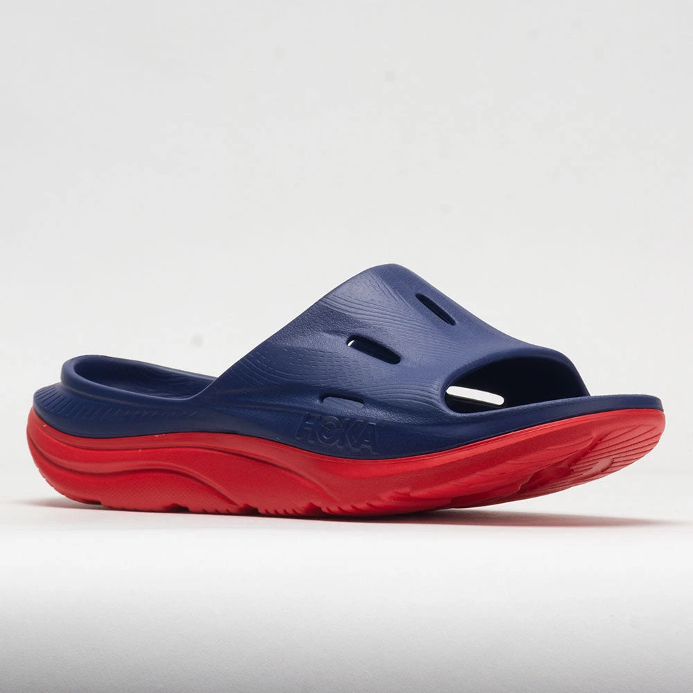HOKA Ora Slide 3 Unisex Bellwether Blue/Red Alert 5 HOKA Ora Slide 3 Unisex Bellwether Blue/Red Alert - Image 5