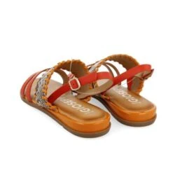GIOSEPPO BRAYE ORANGE SNAKE SANDALS -Exclusive Shoes Store BRAYE3