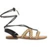 GIOSEPPO DAVAO BLACK BRAIDED SANDALS