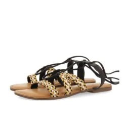 GIOSEPPO DAVAO BLACK BRAIDED SANDALS -Exclusive Shoes Store DAVAO3