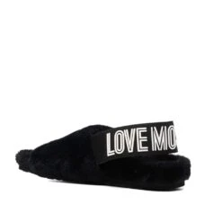 LOVE MOSCHINO FAUX-FUR LOGO STRAP SANDALS -Exclusive Shoes Store FAUXFUR3