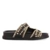 GIOSEPPO PANCAS BLACK BRAIDED SANDALS