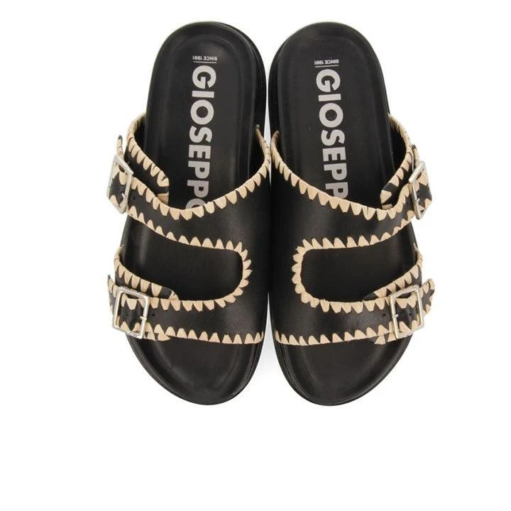 GIOSEPPO PANCAS BLACK BRAIDED SANDALS 2 GIOSEPPO PANCAS BLACK BRAIDED SANDALS - Image 2