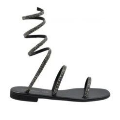 S.PIERO E34-006 BLACK SANDALS