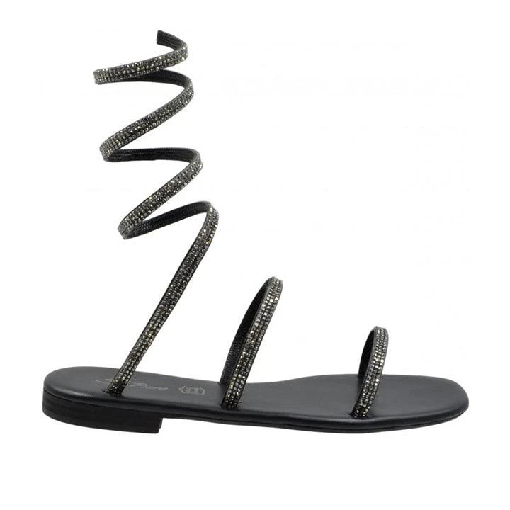 S.PIERO E34-006 BLACK SANDALS