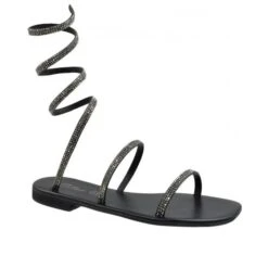 S.PIERO E34-006 BLACK SANDALS -Exclusive Shoes Store Spierroressortblk2