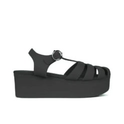 JEFFREY CAMPBELL JELLY BLACK SANDALS