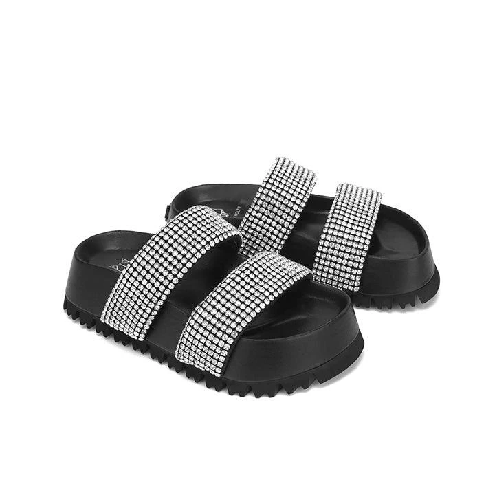 NAKED WOLFE VALENCIA BLACK DIAMOND NYLON SLIPPERS 2 NAKED WOLFE VALENCIA BLACK DIAMOND NYLON SLIPPERS - Image 2