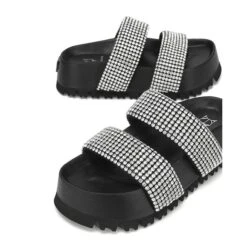 NAKED WOLFE VALENCIA BLACK DIAMOND NYLON SLIPPERS 5 NAKED WOLFE VALENCIA BLACK DIAMOND NYLON SLIPPERS -Exclusive Shoes Store VALENCIABLACK3