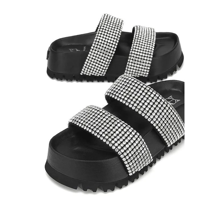 NAKED WOLFE VALENCIA BLACK DIAMOND NYLON SLIPPERS 3 NAKED WOLFE VALENCIA BLACK DIAMOND NYLON SLIPPERS - Image 3