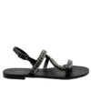 S.PIERO E1-089 BLACK SANDALS