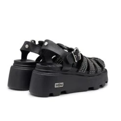 CULT NEW ROCK 3657 BLACK STUDS SANDALS -Exclusive Shoes Store cultblkstuds3
