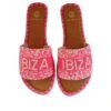 DE SIENA IBIZA BEADED FUSCHIA FLATS