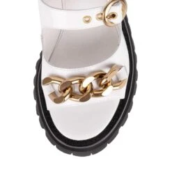 JEFFREY CAMPBELL CRUNCHED PLATFORM SANDAL WHITE -Exclusive Shoes Store jeffreycampbellcrunchedwhite