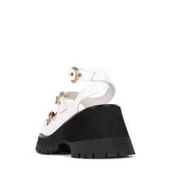 JEFFREY CAMPBELL CRUNCHED PLATFORM SANDAL WHITE -Exclusive Shoes Store jeffreycampbellcrunchedwhite1
