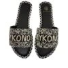 DE SIENA MYKONOS BEADS BLACK FLATS