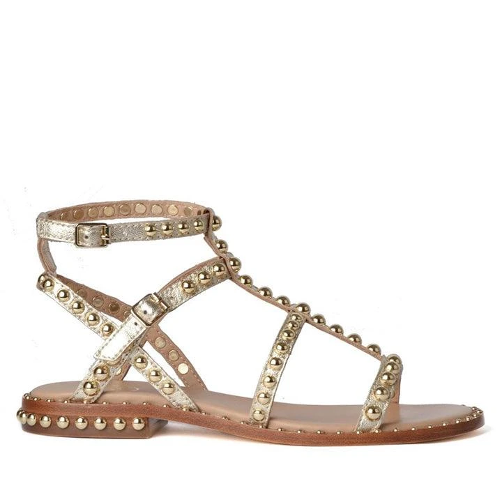 ASH DOUBLE NAPPA LIGHT GOLD SANDALS