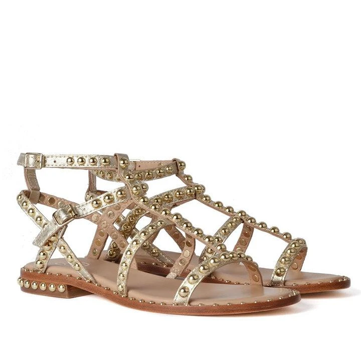 ASH DOUBLE NAPPA LIGHT GOLD SANDALS 2 ASH DOUBLE NAPPA LIGHT GOLD SANDALS - Image 2