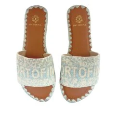 DE SIENA PORTOFINO BEADS SKY BLUE FLATS