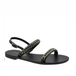 S.PIERO E1-093 BLACK SANDALS -Exclusive Shoes Store spierroblkstrap2
