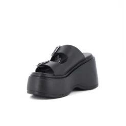 WINDSOR SMITH AGENDA BLACK SANDAL -Exclusive Shoes Store wsagendablk3